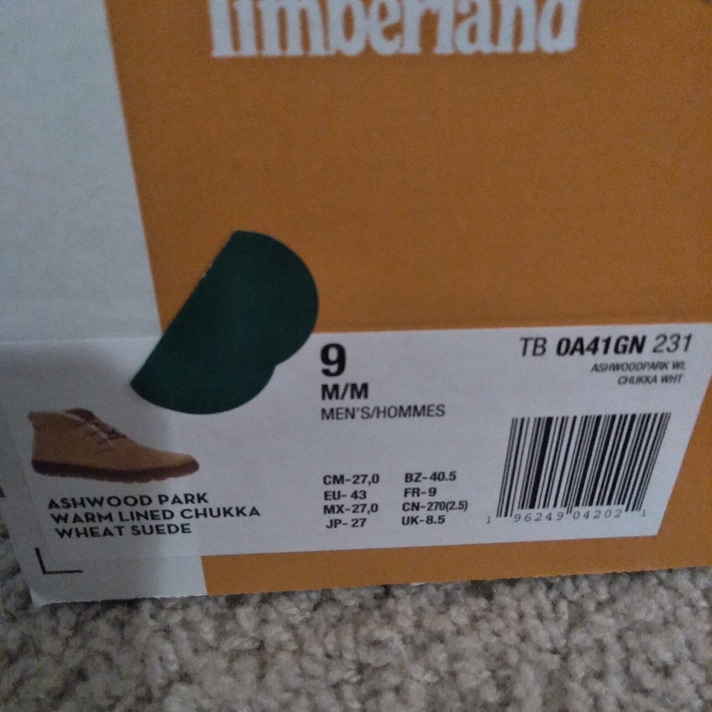 Timberland Mens Ashwood Park Chukka New In Box